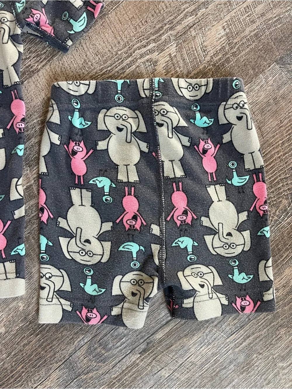 Hanna Andersson shorts pj set Elephant Piggie Pigeon book characters unisex